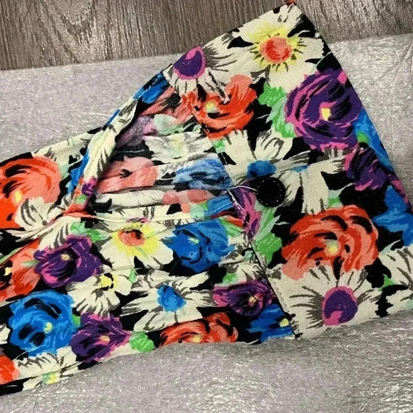 [L]ZARA WMN Multicoloured Floral Viscose LS Pencil Dress Sweetheart  Zip - Picture 9 of 13